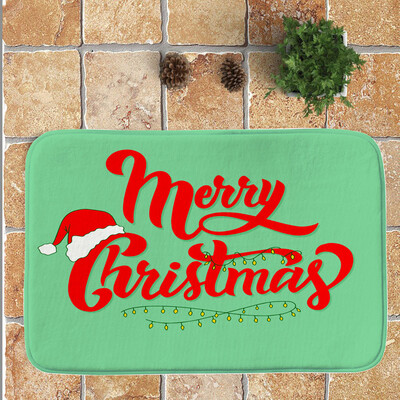

Toponeto Christmas Festival Entrance Door Bathroom Mat Indoor Bath Decor