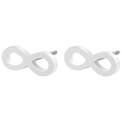 

1 Pair Lovely Infinite Symbol Stainless Steel Stud Earring Female Accessories