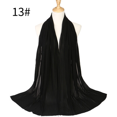 

Pearl Chiffon Pleated Muslim Womens Headscarf Wholesale 2018 Huis Costumes Wrinkled Hot Headscarf MSL022
