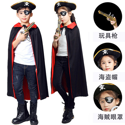 

Halloween costume children boys&girls ice blue 3 piece set mask cloak cloak props cosplay decoration boys&girls kindergarten performance dress show cost
