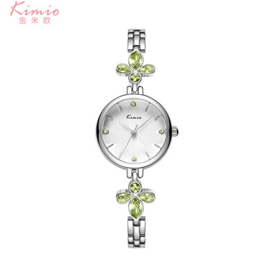 

Kimio personality small dial rhinestone bracelet watch female student ins original wind cherry blossom watch small fresh