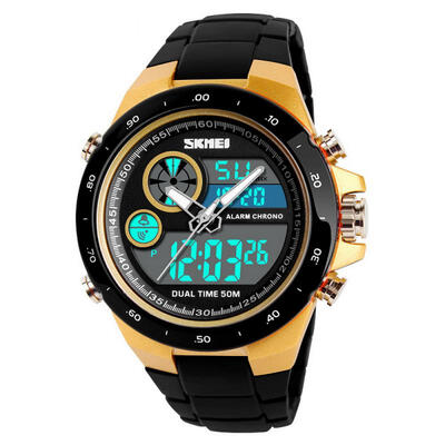 

SKMEI Waterproof Round Dial Sports Digital Wristwatch Student Watch With Luminous Effect Dual Time Display