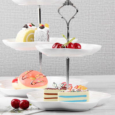 

Creative Three-Layer Cake Stand Bracket Bracket Bracket New Cake Tray Bracket Cake Accessories Silver Gold Wedding Party