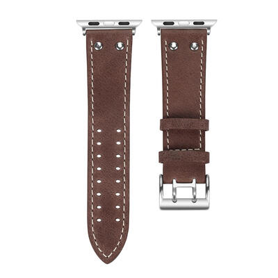 

2Pin Leather Adjustable Watch Band Bracelet Strap for iWatch Series 1 2 3