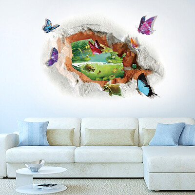 

〖Follure〗3D Butterfly Floor Wall Sticker Removable Mural Decals Vinyl Art Room Decor