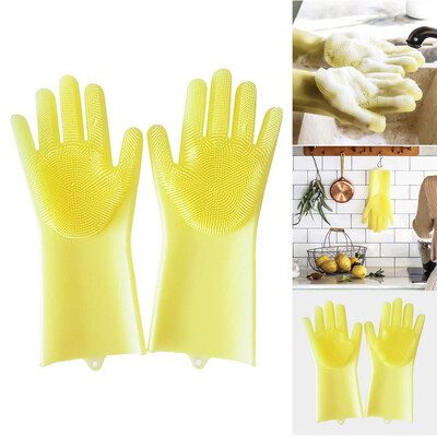 

Siaonvr Magic Reusable Silicone Gloves Cleaning Brush Scrubber Gloves Heat Resistant