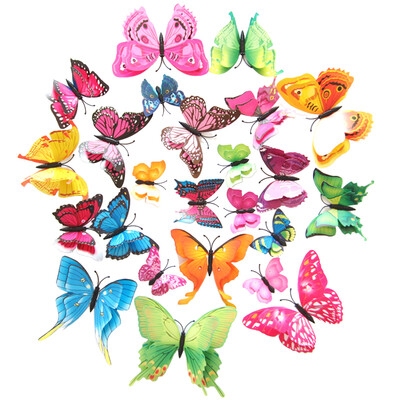 

Creative Double-Layer Color Butterfly Wall Paste 12 color