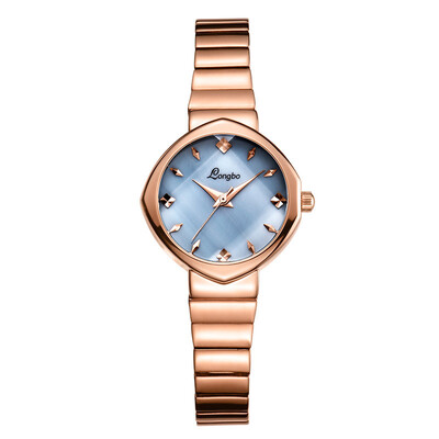 

Watch womens steel belt waterproof student fashion trend Korean version of simple temperament ladies quartz female watch 804