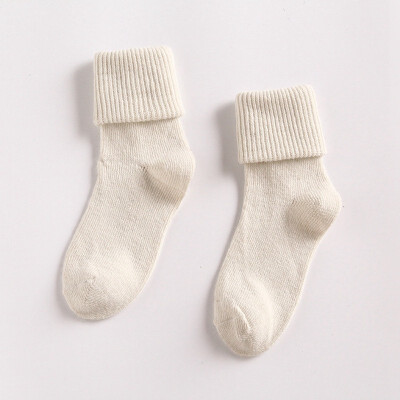 

Womens Wool Thermal Sock Lady Soft Casual Winter Socks Solid color Socks