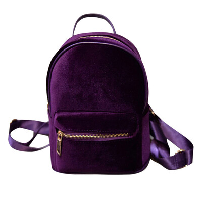 

Tailored Fashion Simple Backpack Soft Velvet Backpack Women Small Travel Backpack