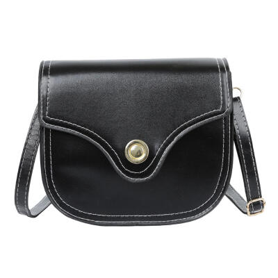 

Simple Solid Color Shoulder Crossbody Handbags Women Leather Messenger Bags