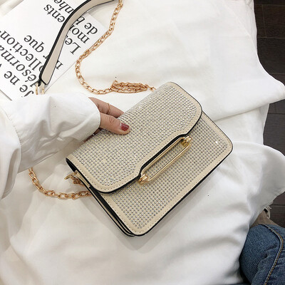 

Qiao Bani 2019 new South Korea ins fashion rivet small square bag trend single shoulder diagonal female bag factory direct sales