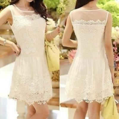 

Luxury Women Lace Sleeveless Club Cocktail Evening Party Princess Mini Dress