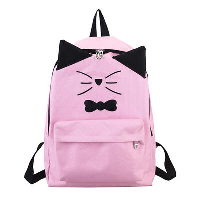 

Women PU Leather Lovely Cartoon Cat Printed Causal Backpack Shoulder Bag