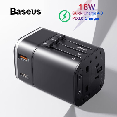 

Baseus All in one 18W Qi Charging USB Charger Portable Travel EUUSUK PD 30 Fast Charging for Phone Ipad Mac Book