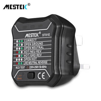 

MESTEK ST01E RCD GFCI Outlet Electric Socket Tester UK Plug Leakage Test