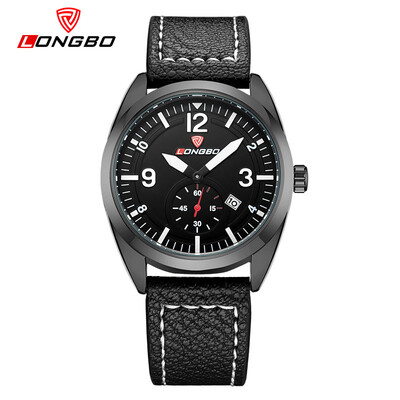 

80219 watch male fashion trend waterproof atmosphere student mens watch quartz watch belt mens watch