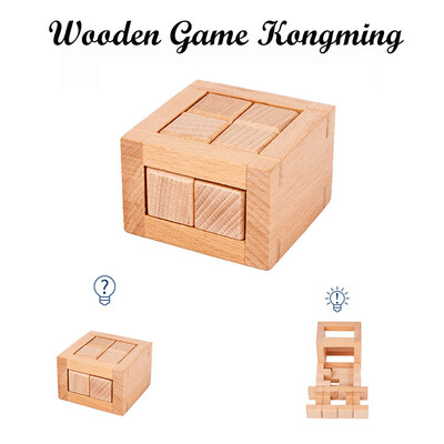 

Siaonvr Wooden Prison Break Puzzle Magic Brain Teasers Toy Intelligence Game Kongming