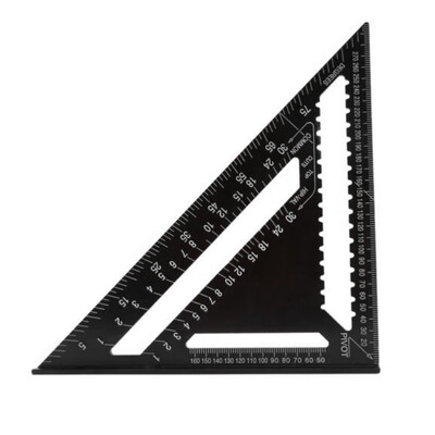 

7"12" Metric Aluminum Alloy Metric Triangle Ruler Squares for Woodworking Speed Square Angle Protractor Measuring Tools