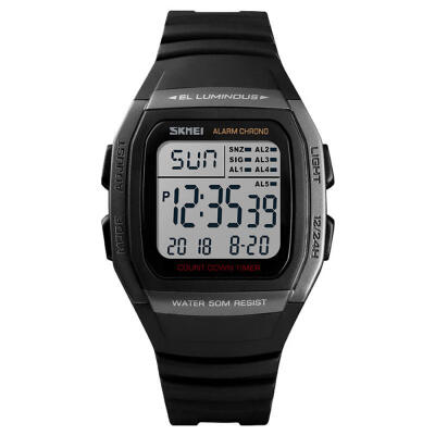 

SKMEI Mens Multi Function Digital Sports Watch Waterproof Outdoor Light Up Watch