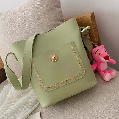 

Water bucket bag girl 2019 new summer package Korean simple arts mother single shoulder satchel