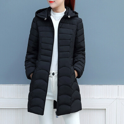 

Roseonmyhand Fashion Women Winter Warm Cotton Hooded Winter Jacket Long-Sleeved Coat