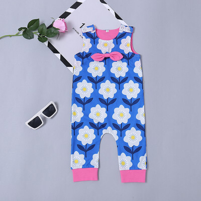 

2019 Newborn Baby Boy Girl Romper Sleeveless Jumpsuit Cartoon Pattern Summer Outfits For 0-24M