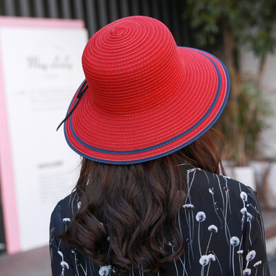 

Creative bandage 2019 new summer straw hat outdoor Korean version sunscreen sunshade hat fashion trendy fishermen