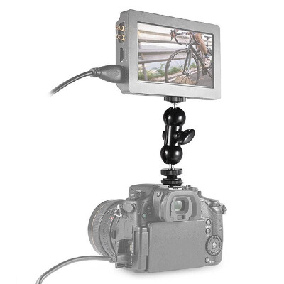 

Multi-Function Double Ballhead Bracket Magic Arm Ballhead with Cold Shoe Mount 14" Screw for Monitor LED Video Light