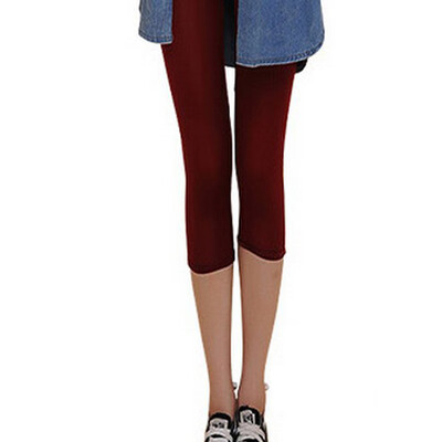 

Women Casual Leggings Stretchy Slim Fit Sports Yoga Solid Color Cropped Pants