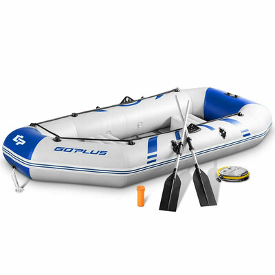 

2-3 Person Inflatable Air Pump Fishing Boat With Oars-Blue