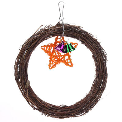 

Star Parrot Rattan Ball Pet Bird Toys Chewing Ball Birdcage Hanging Decor