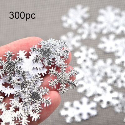 

Toponeto 300pc Gold Silver Cloth Christmas Snowflake Confetti Christmas Decoration 25mm