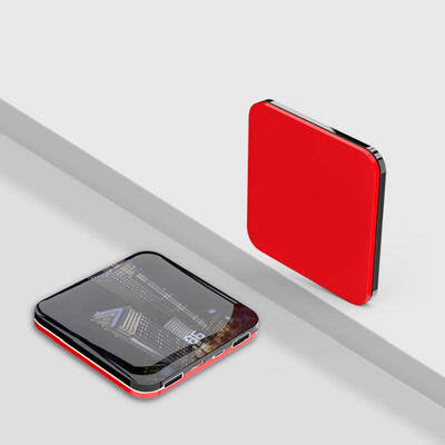 

Ultrathin Mirror Surface Mini Portable Mobile Power Bank Double USB Port Charging Battery 8000mAh