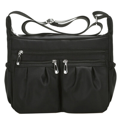

Women Solid Color Multi Pockets Waterproof Oxford Cloth Crossbody Shoulder Bag