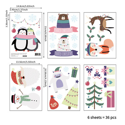 

Cute Animal Wall Art Sticker Nursery Christmas Xmas Decor Kids Room Decal Gift