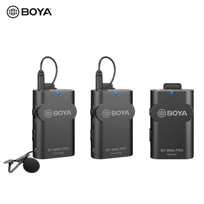 

BOYA BY-WM4 Pro K2 Portable 24G Wireless Microphone SystemDual Transmitters One Receiver with Hard Case for DSLR Camera Camco