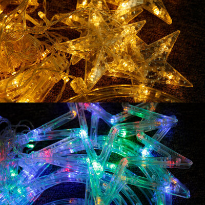 

35M LED Lights Romantic Moon Star LED Curtain String Lighting Strip Holiday Wedding Garland Party Decoration