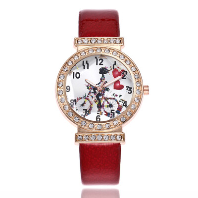 

New womens watch dial with diamond tree belt quartz watch