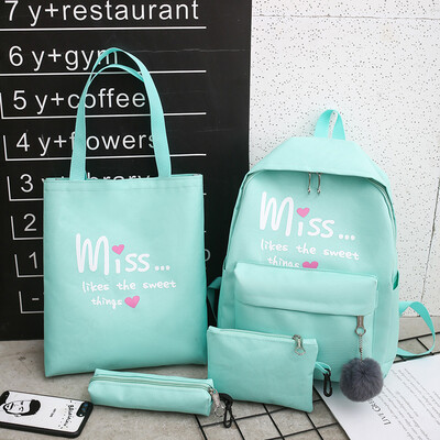 

Young girl fresh shoulder bag female canvas junior high school student bag female Korean high school students simple lightweight b