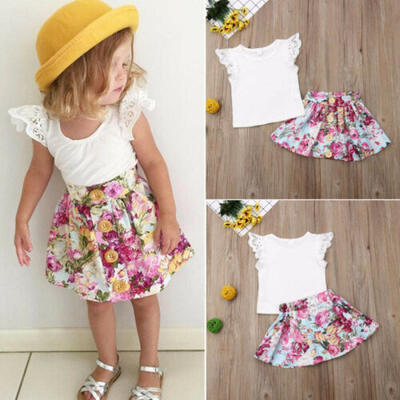 

US Stock Newborn Infant Baby Girls Tops Romper Floral Pants Outfits Set Clothes