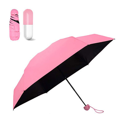 

Outdoor Capsule Umbrella Mini Sunscreen Ultra Light UV Protection 5 Folding Compact Pocket Umbrella