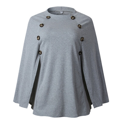 

2019 Women Fashion Cross V-Neck Long Sleeve Casual Solid Button Slim Dress