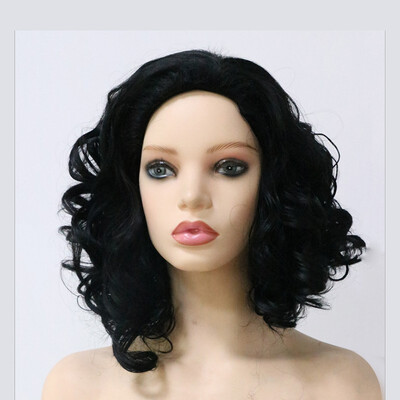 

Sell like hot cakes hot style female bouffant black small curls of Occident short curly chemical fiber hair wig