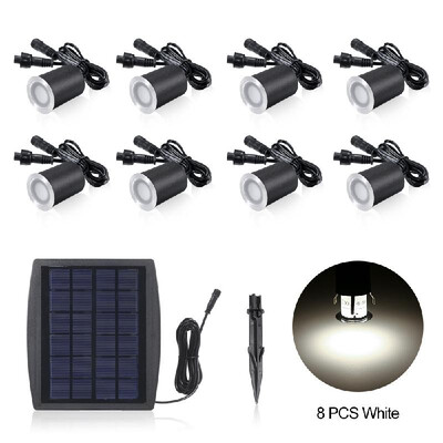 

32V 02W 8PCS Solar Deck Lights IP65 Waterproof Solar Garden Light Sensing Garden Paths Underground Lamp LED Floor Light Warm Whi