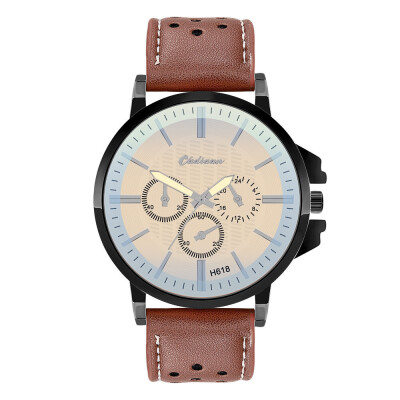 

Gobestart Fashion Leather Mens Quartz Watch Mens Watch Luxury Casual Watch Clock