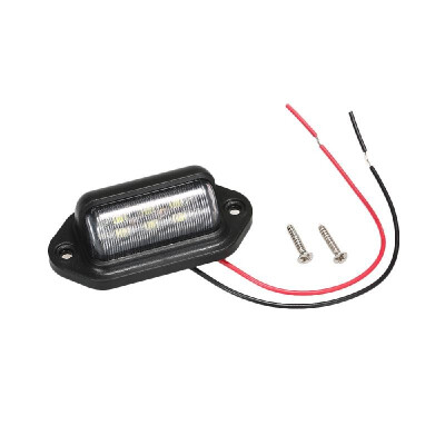 

Car License Plate Light LED Tag Lamps 24V 1Pcs for Trailers RV Trucks & Boats License Tags Black Housing