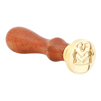 

Abstract Wood Handle Antique Metal Sealing Wax Stamps for Invitations Decor