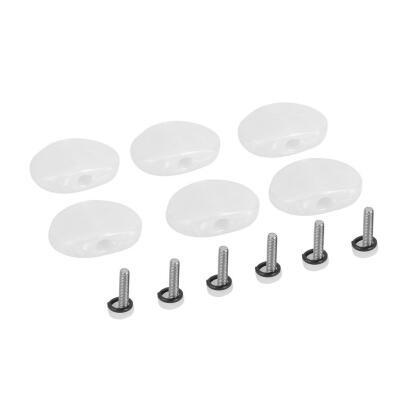 

6pcs Pearl White Oval Electric Guitar Tuning Peg Buttons Knob Handle Set