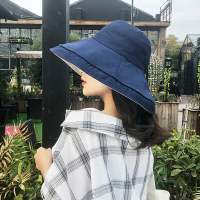 

New spring&autumn hat women fold cloth hat sunscreen sun hat curled along the sun hat
